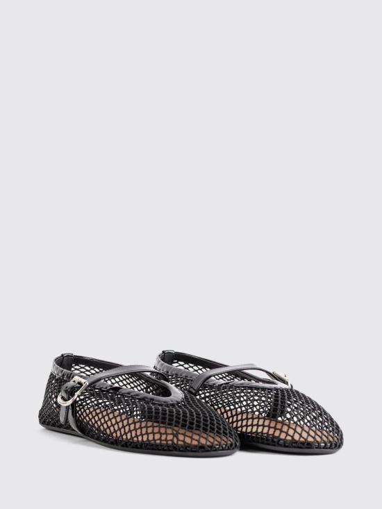 26FW 알라이아 피쉬넷 발레 플랫 AA3A029TK007 999 Black - ALAIA