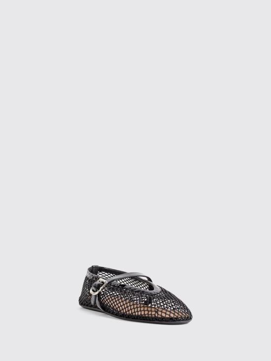 26FW 알라이아 피쉬넷 발레 플랫 AA3A029TK007 999 Black - ALAIA