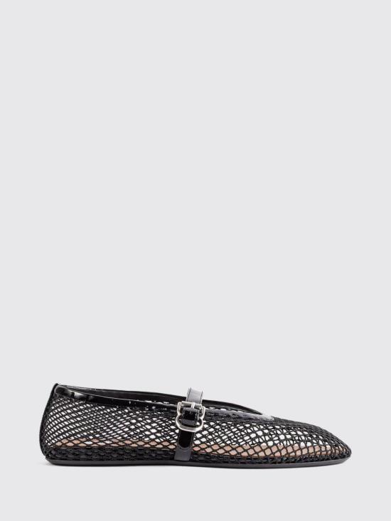 26FW 알라이아 피쉬넷 발레 플랫 AA3A029TK007 999 Black