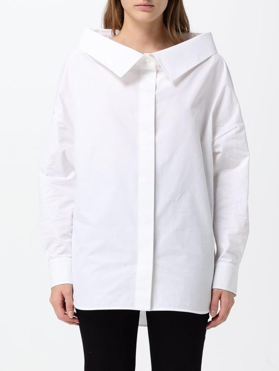 26FW 발렌시아가 오버사이즈 스톨 셔츠 A009OOTRM17 9000 White