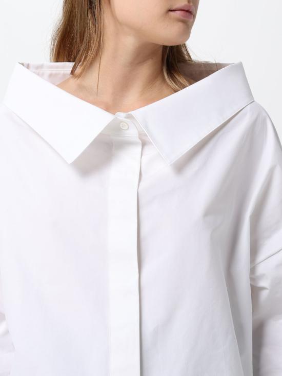 26FW 발렌시아가 오버사이즈 스톨 셔츠 A009OOTRM17 9000 White - BALENCIAGA