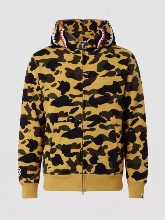 26FW 베이프 긴팔 티셔츠 001ZPM801012M Yellow - BAPE