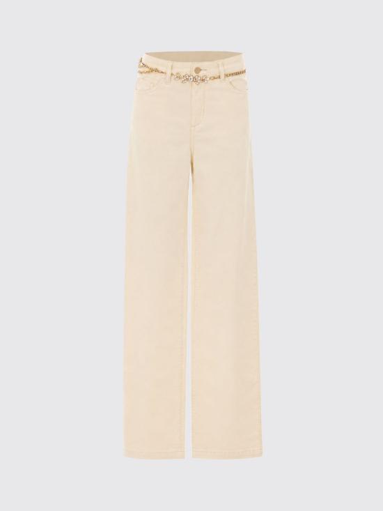 26FW 리우조 팬츠 UF6088T702A 30905 Yellow Cream - LIU JO