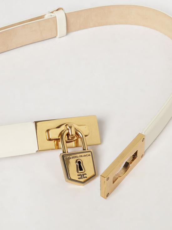 26FW 엘리자베타프랜치 레귤러 벨트 CT37S67E2 193 Yellow Cream - ELISABETTA FRANCHI