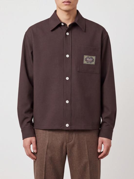 26FW 드롤드무슈 셔츠 MSH276PL186 Brown