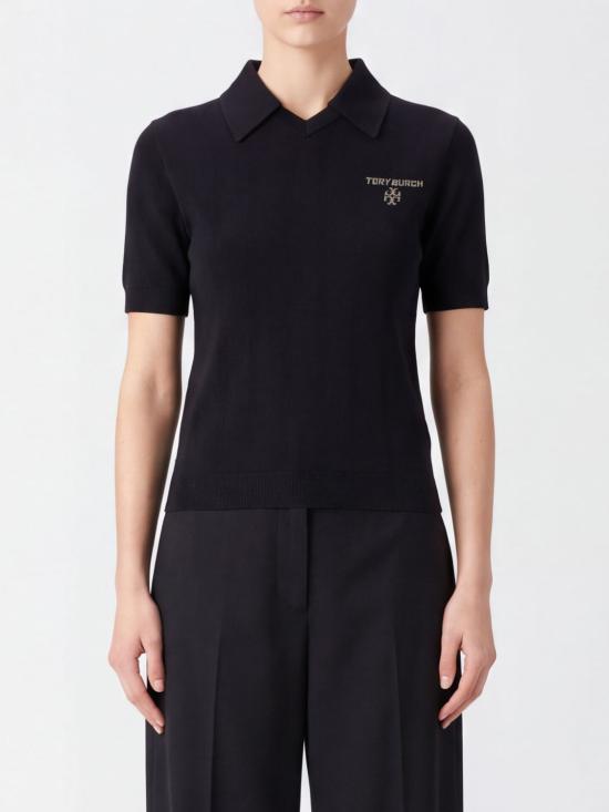 26FW 토리버치 폴로 티셔츠 184397 004 Black