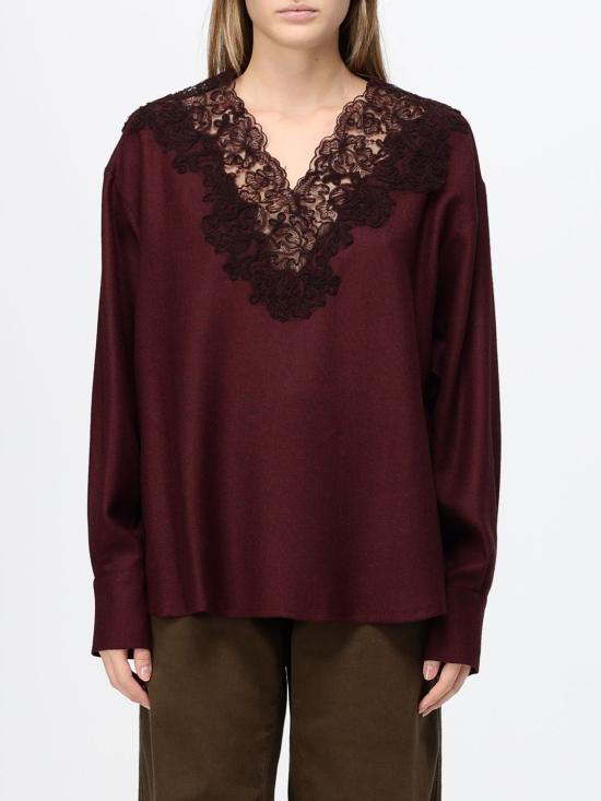 26FW 에르마노 설비노 탑 D494K604XYI 91522 Burgundy