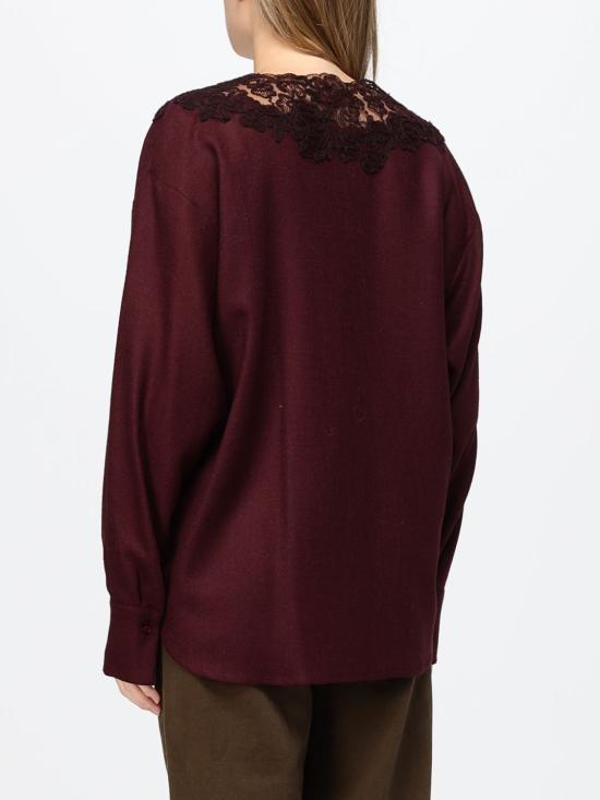 26FW 에르마노 설비노 탑 D494K604XYI 91522 Burgundy - ERMANNO SCERVINO