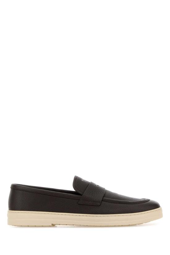 26FW 프라다 스웨이드 뱀프 스트랩 로퍼 2DG166FG000013 F0201 Brown