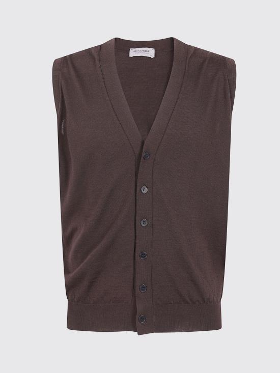 26FW 존스메들리 베스트 BOLTON FAULKNER Brown - JOHN SMEDLEY