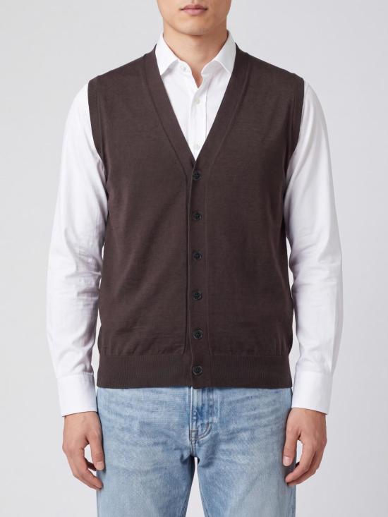 26FW 존스메들리 베스트 BOLTON FAULKNER Brown