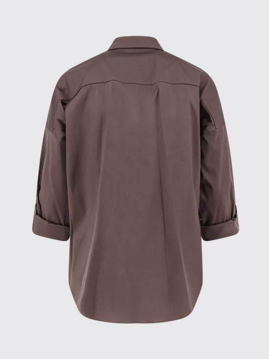 26FW 브루넬로 쿠치넬리 코튼 포플린 셔츠 M0091MA636 C8705 Cocoa - BRUNELLO CUCINELLI