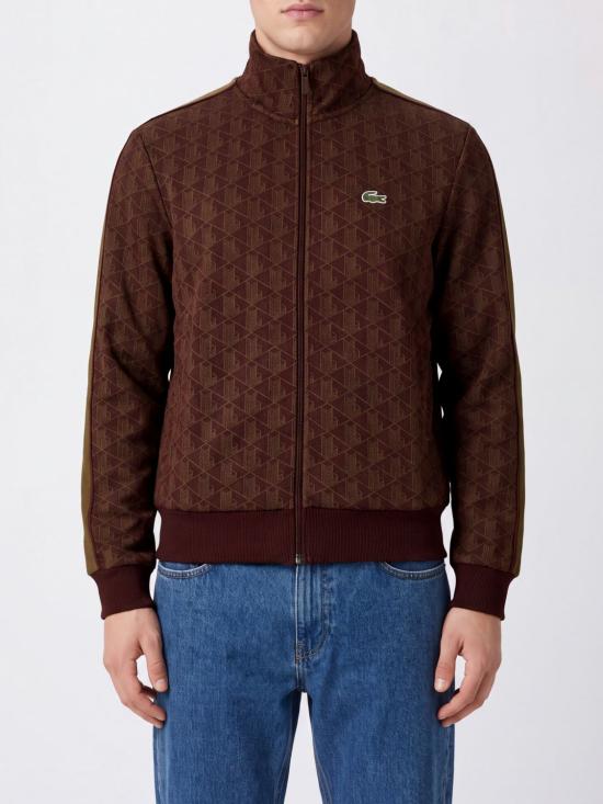 26FW 라코스테 모노그램 집업 스웨트셔츠 SH1368 WD9 Brown