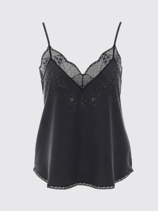 26FW 자딕앤볼테르 탑 WWCR01336 011 Black - ZADIG & VOLTAIRE