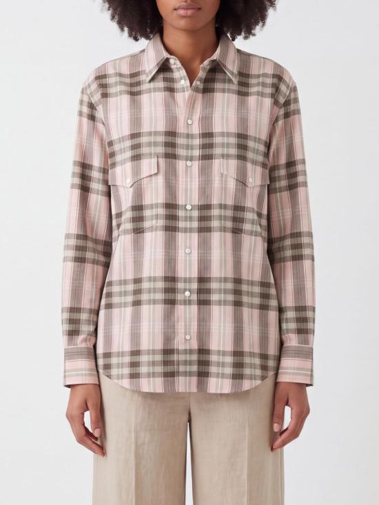 26FW 오라리 셔츠 A26AS02KC PINK CHECK