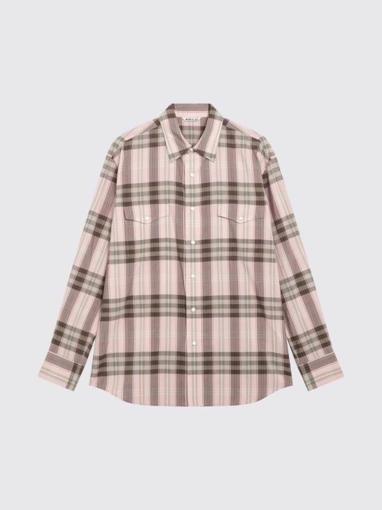26FW 오라리 셔츠 A26AS02KC PINK CHECK - AURALEE