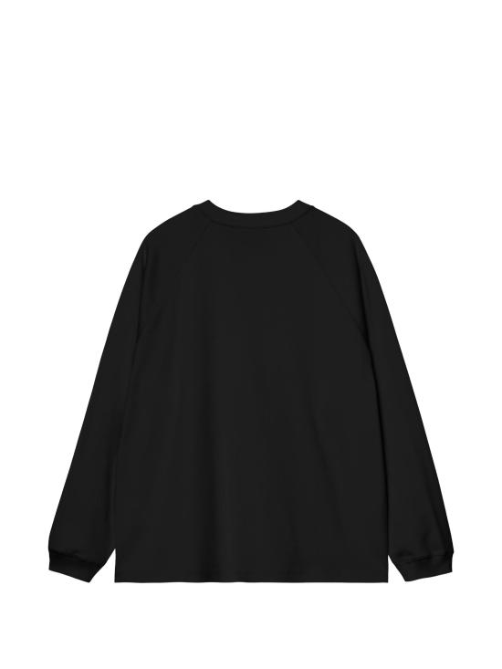 26FW 칼하트 WIP 긴팔 티셔츠 I037121 0D2XX BLACK WHITE DOM - CARHARTT WIP