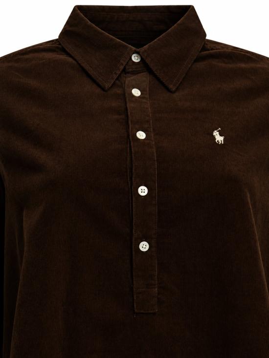 26FW 랄프 로렌 미디 원피스 211B22153005 201 DARK BROWN - RALPH LAUREN