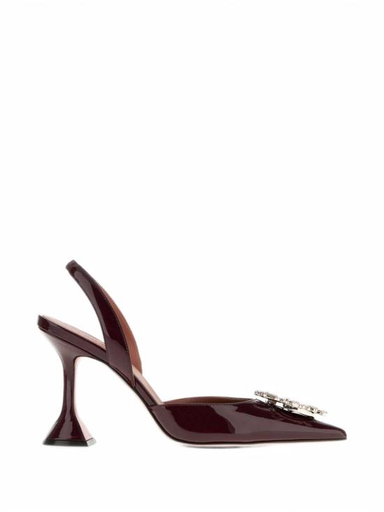 26FW 아미나 무아디 힐/펌프스 BEGUMSLING95 MERLOT PATENT BORDEAUX