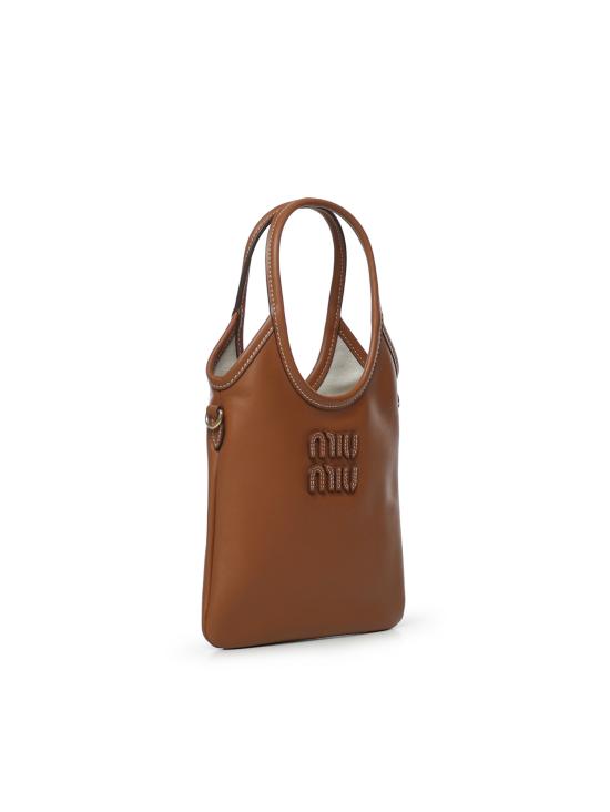 26FW 미우미우 아이비 레더 미니 핸드백 5BA281 2CRWF0046 COGNAC - MIU MIU
