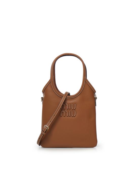 26FW 미우미우 아이비 레더 미니 핸드백 5BA281 2CRWF0046 COGNAC