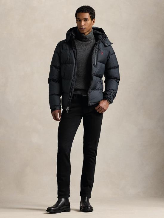 26FW 랄프 로렌 패딩 Ripstop Idrorepellente con Cappuccio Nero의 Giacca - RALPH LAUREN