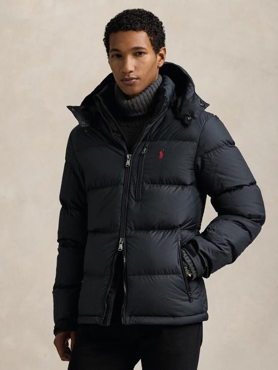 26FW 랄프 로렌 패딩 Ripstop Idrorepellente con Cappuccio Nero의 Giacca