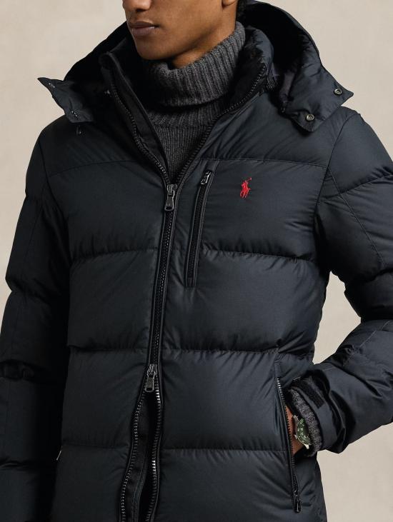 26FW 랄프 로렌 패딩 Ripstop Idrorepellente con Cappuccio Nero의 Giacca - RALPH LAUREN
