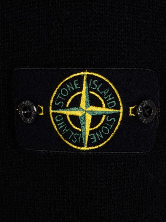 26FW 스톤 아일랜드 램스울 하프집 점퍼 5100040 S00A3V0029 BLACK - STONE ISLAND