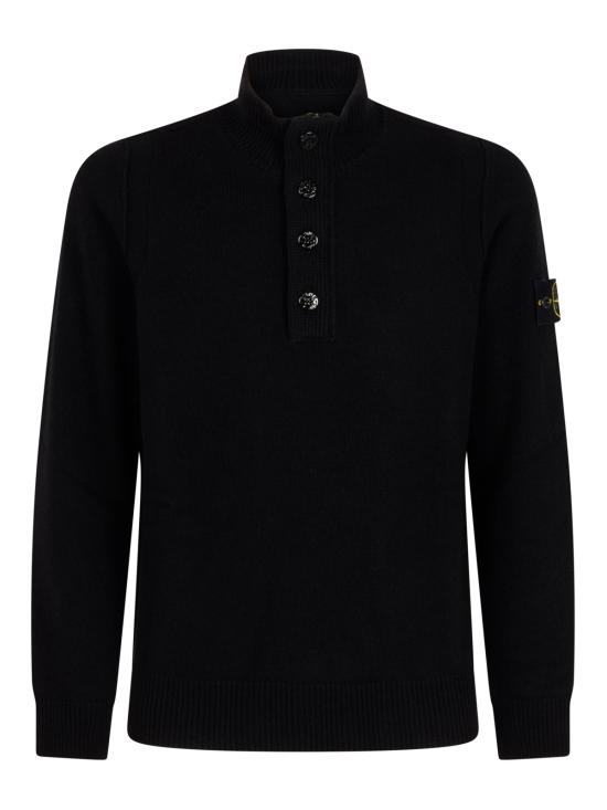 26FW 스톤 아일랜드 램스울 하프집 점퍼 5100040 S00A3V0029 BLACK