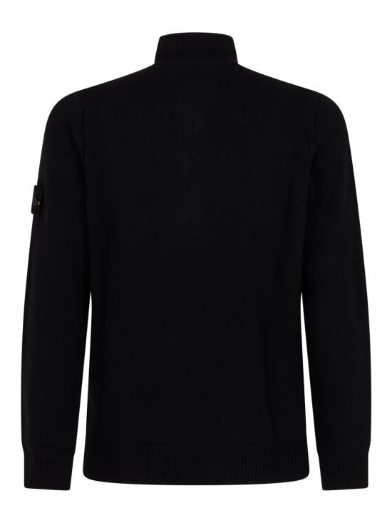 26FW 스톤 아일랜드 램스울 하프집 점퍼 5100040 S00A3V0029 BLACK - STONE ISLAND
