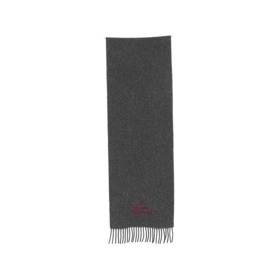 26FW 비비안웨스트우드 자수 로고 머플러 81030007 W00Q7 P401 GREY