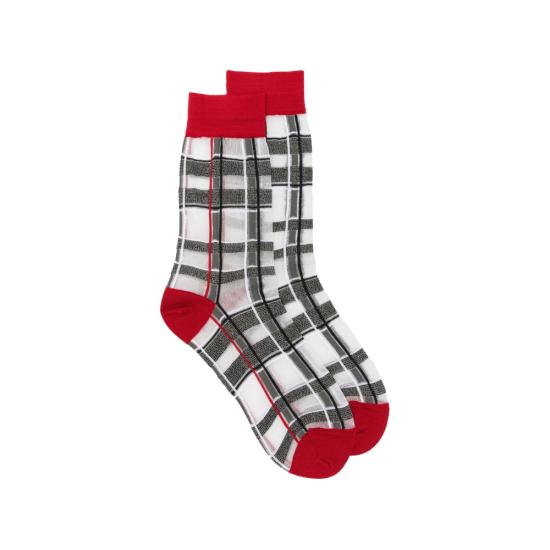 26FW 엔트45 양말 ANTD0011 BRILL SHOR R41 RED BLACK