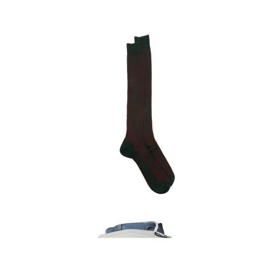 26FW 엔트45 양말 ANTQ0005 MENFI LONG G01 GREEN RED