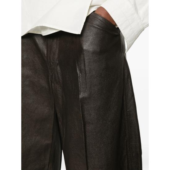 26FW 르메르 와이드 레더 버뮤다 쇼츠 PA1322 LL0225 BR479 BROWN - LEMAIRE
