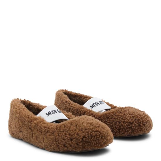 26FW 문부츠 시어링 퍼 발레리나 플랫슈즈 80D2400010 M008 COGNAC - MOON BOOT