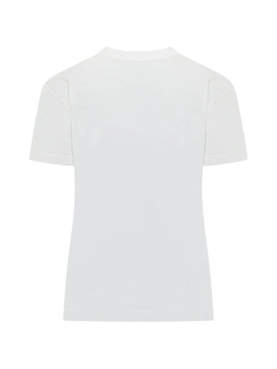 26FW 돌체앤가바나 DG 자수 & 라인스톤 저지 티셔츠 F8V42ZGDDL7W0800 White - DOLCE & GABBANA