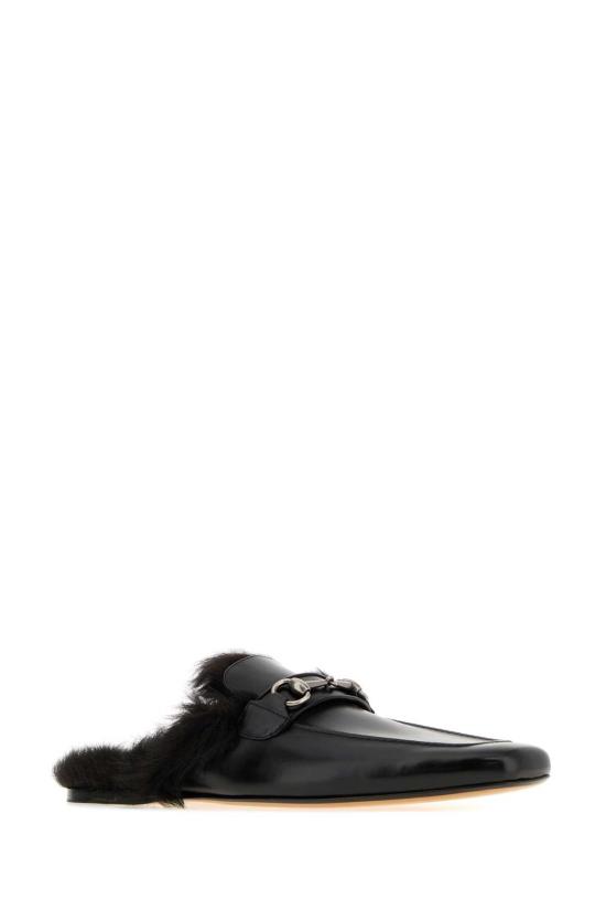 26FW 구찌 카사노바 홀스빗 가죽 슬리퍼 A005GQAAG9B 1000 Black - GUCCI