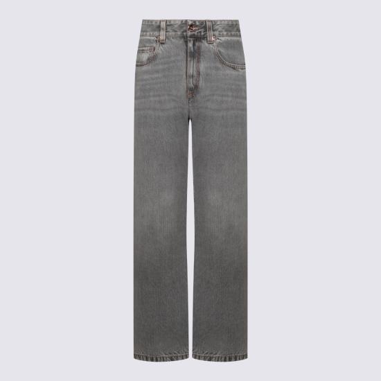 26FW 브루넬로 쿠치넬리 팬츠 MP095P5565 C9032 LIGHT GREY DENIM - BRUNELLO CUCINELLI