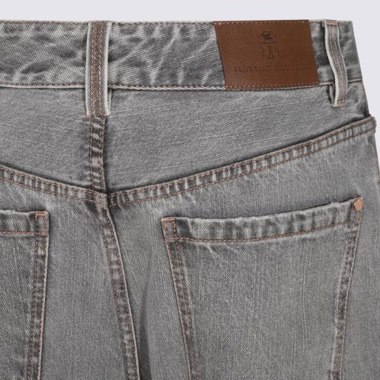 26FW 브루넬로 쿠치넬리 팬츠 MP095P5565 C9032 LIGHT GREY DENIM - BRUNELLO CUCINELLI