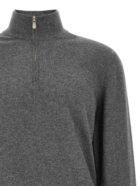  브루넬로 쿠치넬리 캐시미어 집업 니트 M2200124CFG26 GREY - BRUNELLO CUCINELLI