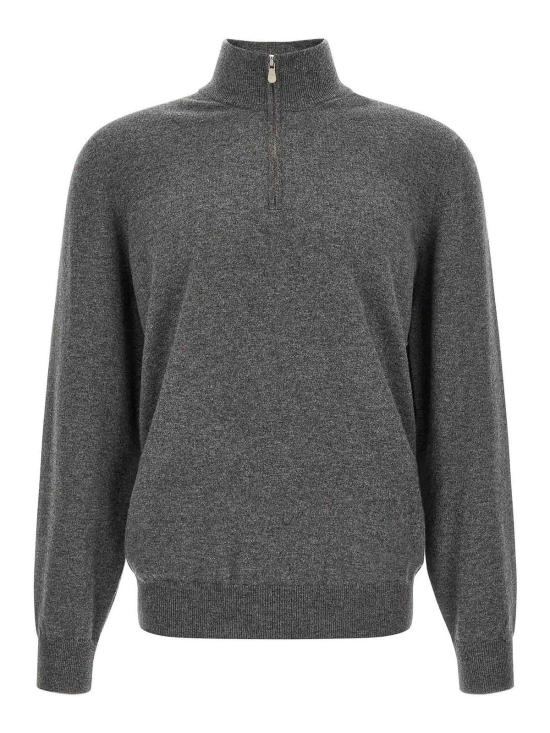  브루넬로 쿠치넬리 캐시미어 집업 니트 M2200124CFG26 GREY