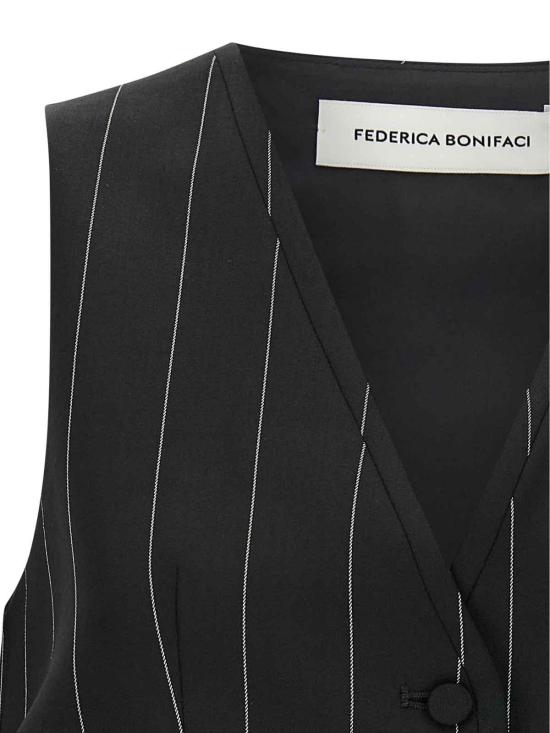 26FW 페데리카 보니파치 베스트 VEST001GESSATO BLACK - FEDERICA BONIFACI