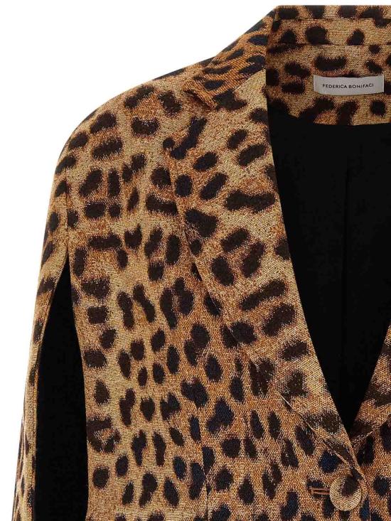 26FW 페데리카 보니파치 수트 자켓 KA053BEIGELEOPARD - FEDERICA BONIFACI