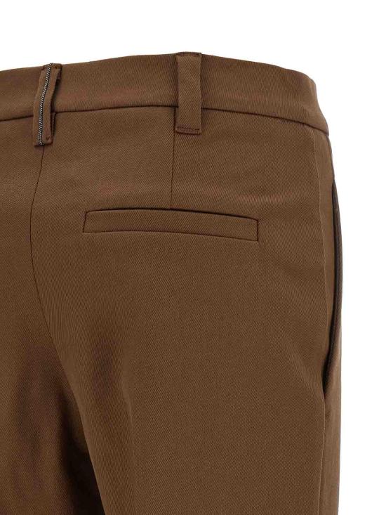 26FW 브루넬로 쿠치넬리 팬츠 MP126P8703C9812 BROWN - BRUNELLO CUCINELLI