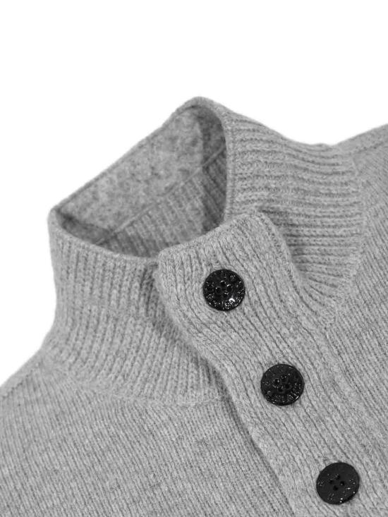 26FW 스톤 아일랜드 램스울 하프집 점퍼 5100040S00A3V0M60 GREY - STONE ISLAND