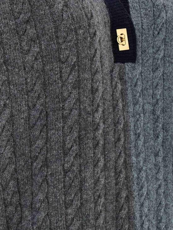 26FW 살바토레 페라가모 탑 798111GRIGIOMNAVYSEAGLAS MULTICOLOUR - SALVATORE FERRAGAMO