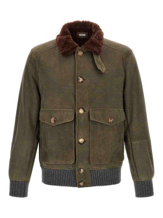 26FW 브루넬로 쿠치넬리 봄버 자켓 MPMWT1952CMD40 GREEN
