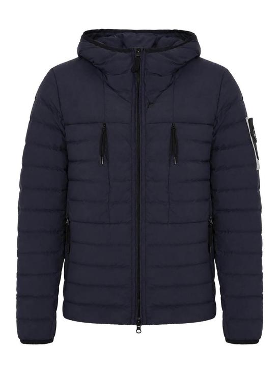 26FW 스톤 아일랜드 심리스 터널 나일론 다운 TC 후드 숏패딩 4100107S0183V0020 DARK BLUE