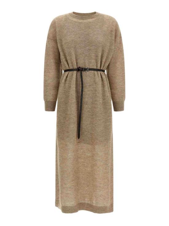 26FW 브루넬로 쿠치넬리 미디 스커트 MGG270A90PCZA11 BEIGE